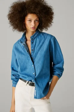 Camisa vaquera manga larga