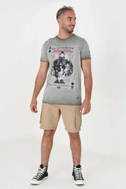 Camiseta calavera manga corta
