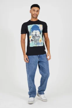 Camiseta calavera manga corta