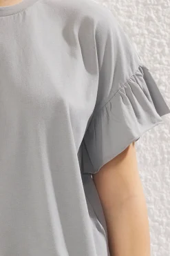 Camiseta de manga corta volantes