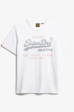 Camiseta manga corta b&aacute;sica con logotipo grande