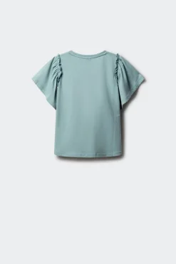 Camiseta manga corta volantes ni&ntilde;a