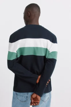 Camiseta manga larga piqu&eacute; cortes