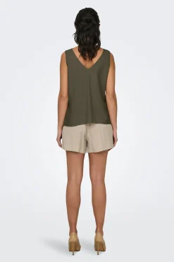 Camiseta tirantes lino