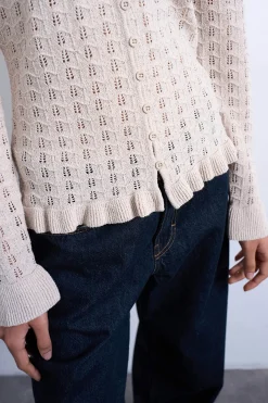 Cardigan de punto manga larga