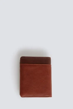 Cartera efecto piel bicolor