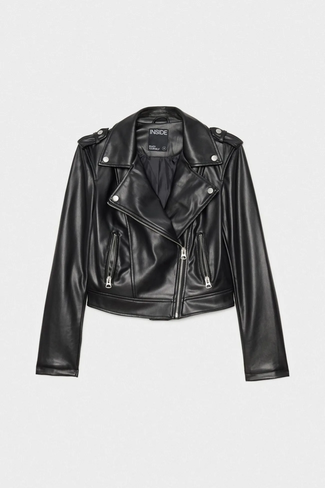 Cazadora Biker Efecto Piel