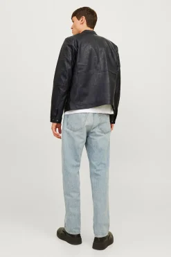Cazadora biker efecto piel