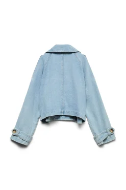 Cazadora denim cuello de solapa