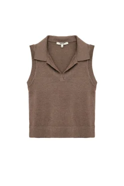 Chaleco de corte estándar con cuello polo