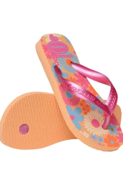 Chanclas Hav. Kids Flores Naranja