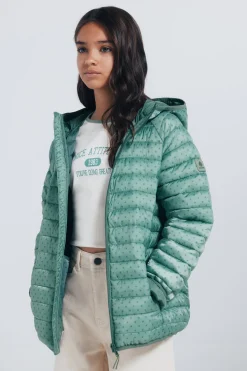 Chaqueta acolchada estrellas niña