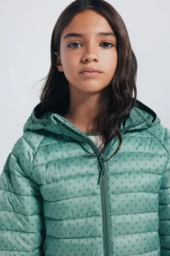 Chaqueta acolchada estrellas ni&ntilde;a