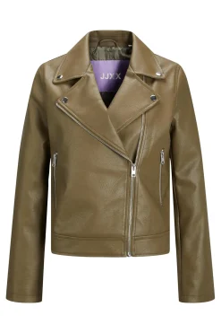 Chaqueta biker efecto piel
