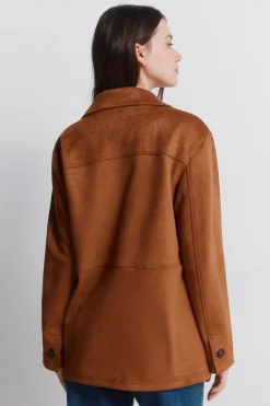 Chaqueta blazer antelina