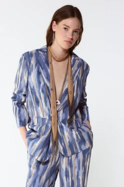 Chaqueta blazer estampada