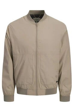 Chaqueta bomber corta tejido plano