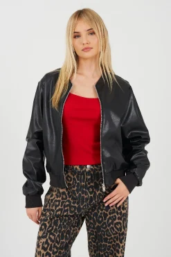 Chaqueta bomber de polipiel