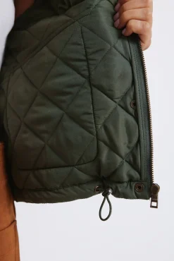 Chaqueta corta acolchada cuello pana