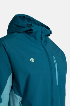 Chaqueta cortavientos con tejido softshell