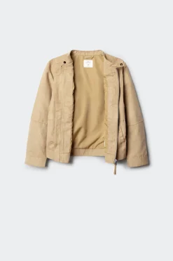 Chaqueta de antelina para ni&ntilde;o.