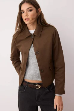 Chaqueta de efecto ante