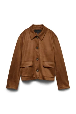 Chaqueta de efecto ante