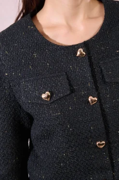 Chaqueta de manga larga detalle corazones