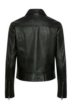 Chaqueta de piel tipo biker