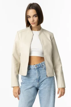 Chaqueta efecto piel
