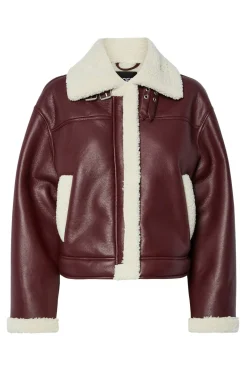 Chaqueta polipiel aviador borreguito