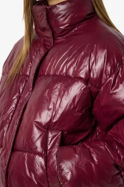 chaquet&oacute;n acolchado metalizado