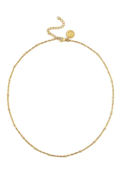 Collar Chance Acero Ba&ntilde;o Oro