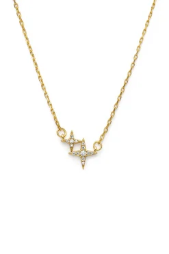 Collar Duo Spark Plata Ba&ntilde;o Oro
