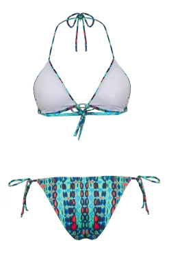 Conjunto de bikini triangular tie-dye