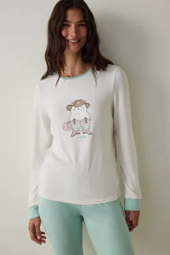Conjunto de pantalones largos para dormir
