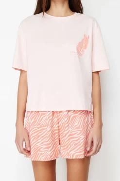 Conjunto de pijama corto animal print