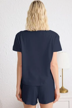 Conjunto de pijama corto coraz&oacute;n