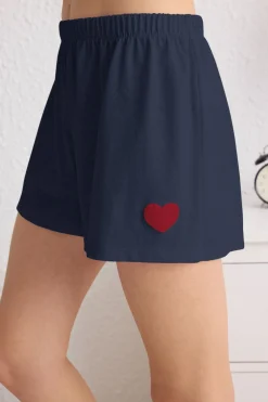 Conjunto de pijama corto coraz&oacute;n