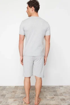 Conjunto de pijama corto liso
