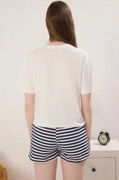 Conjunto de pijama corto rayas cerezas
