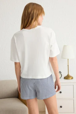 Conjunto de pijama corto rayas