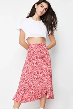 Falda midi abertura