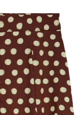 Falda midi de lunares