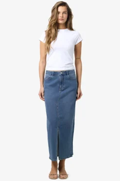 Falda midi denim