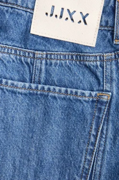 Falda midi denim recortes