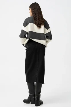 Falda midi vaquera