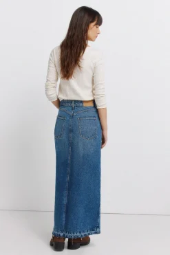Falda vaquera midi