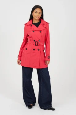 Gabardina con cintur&oacute;n y botones