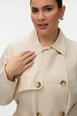 Gabardina corta talla grande